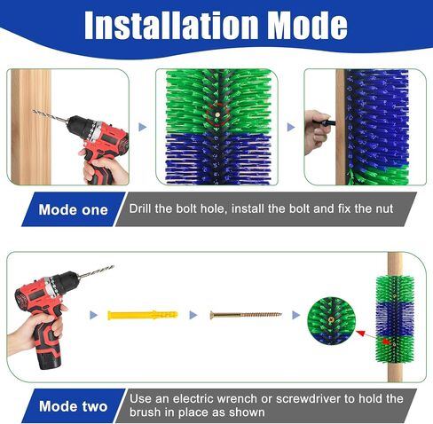 Livestock Scratching Brush, Cow Scratcher Brush with 4 Screws, Goat Brush Horse Brush for Grooming, Livestock Brush for Horse, Cow, Sheep, Goat (Yellow, 1Pcs) in Saudi Arabia