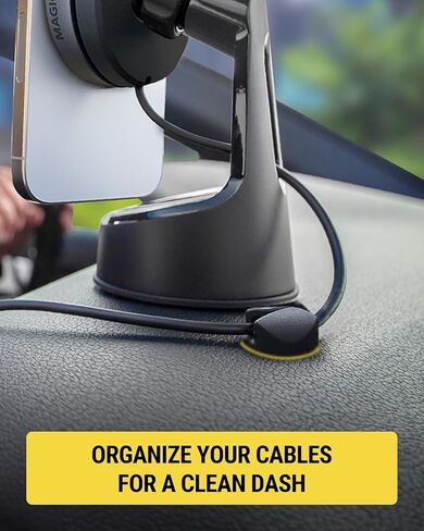 Scosche CMAA2R-6PKRP 6 Pack Adhesive Cable Management Clip Kit in Two Styles, Cord Organizer, Wire Holder for Desk, Nightstand, Phone Charger, Computer, Home, Office, Car, Black in Kuwait