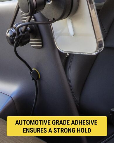 Scosche CMAA2R-6PKRP 6 Pack Adhesive Cable Management Clip Kit in Two Styles, Cord Organizer, Wire Holder for Desk, Nightstand, Phone Charger, Computer, Home, Office, Car, Black in Kuwait