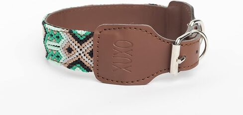 XUXO Dog Collar, Vegan Leather, Handmade, Durable, Valladolid, M in Saudi Arabia