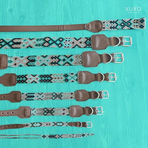XUXO Dog Collar, Vegan Leather, Handmade, Durable, Valladolid, M in Saudi Arabia