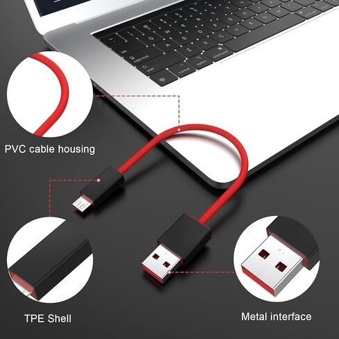 Alitutumao Replacement Charger Cable Power Supply Cord Compatible Wireless Beats by Dr.Dre Powerbeats 2 or 3 Solo Studio Headsets Earphones (Red) in Saudi Arabia
