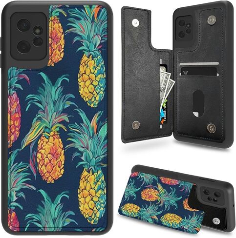 for Moto G Power 5G 2023 Case Wallet Case with Card Holder Dual Layer Hybrid PU Leather Kickstand Magnetic Buckles Phone Case for Motorola Moto G Power 2023 6.5 inch - Blue Purple Galaxy in Saudi Arabia