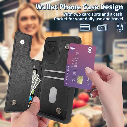 for Moto G Power 5G 2023 Case Wallet Case with Card Holder Dual Layer Hybrid PU Leather Kickstand Magnetic Buckles Phone Case for Motorola Moto G Power 2023 6.5 inch - Blue Purple Galaxy in Saudi Arabia