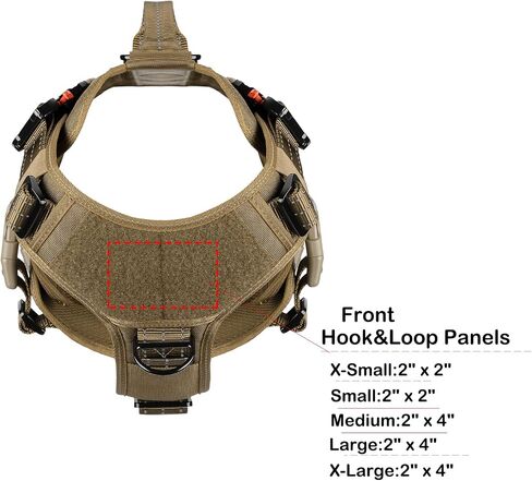 ICEFANG Reflective GN3 Tactical Dog Harness with 6X Buckles,for Large Sized Dogs,Dog Molle k9 Vest,Adjustable Pet Harness,No-Pulling Front Leash Clip (L (28"-35" Chest), Brown) in Saudi Arabia