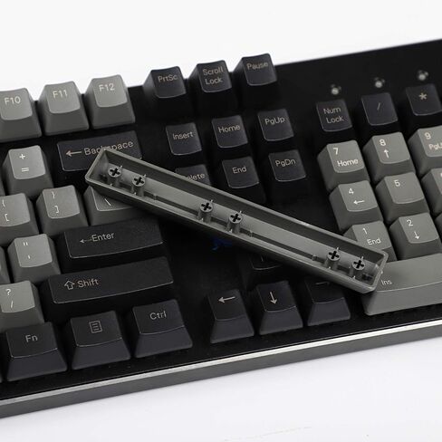 NPKC أسود رمادي مختلط Dolch سميك PBT 104 87 61 أغطية مفاتيح OEM للوحة المفاتيح الميكانيكية MX (طباعة جانبية 61) (غطاء المفاتيح فقط) in Saudi Arabia