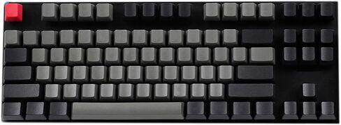 NPKC أسود رمادي مختلط Dolch سميك PBT 104 87 61 أغطية مفاتيح OEM للوحة المفاتيح الميكانيكية MX (طباعة جانبية 61) (غطاء المفاتيح فقط) in Saudi Arabia