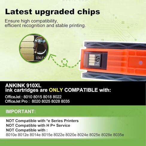 910XL 2 خراطيش حبر سوداء بديلة لطابعة HP 910 XL 2 Combo Pack تعمل لطابعة OfficeJet 8010 8015 8018 8022 OfficeJet Pro 8020 8025 8028 8035 in Kuwait