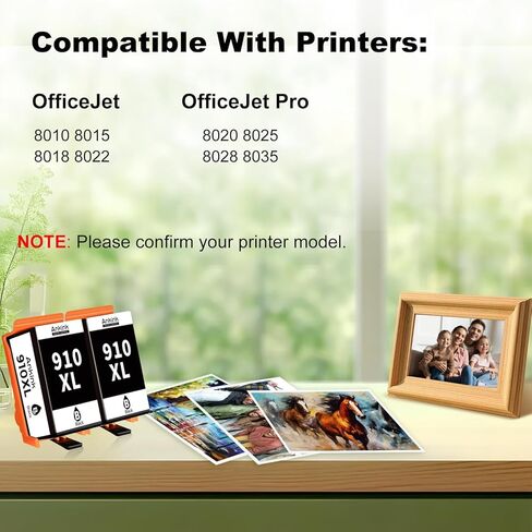 910XL 2 خراطيش حبر سوداء بديلة لطابعة HP 910 XL 2 Combo Pack تعمل لطابعة OfficeJet 8010 8015 8018 8022 OfficeJet Pro 8020 8025 8028 8035 in Kuwait