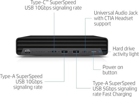 HP Elitedesk 800 G6 Mini PC Intel Core i7-10700T (8-Core) 512GB SSD 16GB RAM WiFi 6 AX + BT Windows 10 Pro in Saudi Arabia
