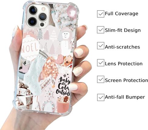 Christmas Lights Case Compatible with iPhone 16 Pro, Christmas Holiday Case for iPhone 16 Pro, Cool Cute TPU Bumper Phone Case Cover in Saudi Arabia