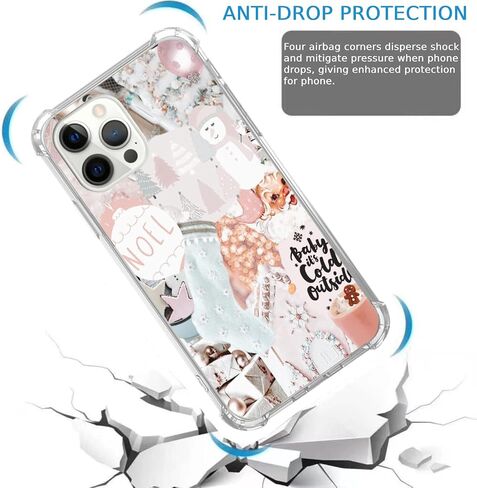 Christmas Lights Case Compatible with iPhone 16 Pro, Christmas Holiday Case for iPhone 16 Pro, Cool Cute TPU Bumper Phone Case Cover in Saudi Arabia