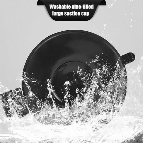 قطعة واحدة من حامل الهاتف الخلوي للسيارة، حامل الزجاج الأمامي بقاعدة شفط كبيرة قابلة للدوران 360 درجة، دعامة تثبيت متعددة الوظائف قابلة للسحب لهاتف iPhone، ملحق سيارة عالمي (أسود) in Kuwait