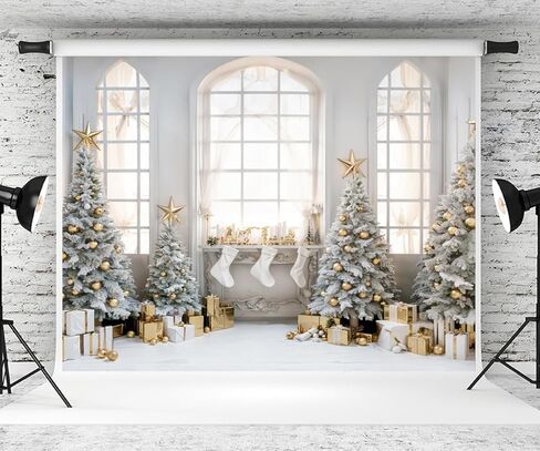 Kate 7×5ft Winter Christmas Background Photography Christmas Tree Gifts Bright Window Xmas Decoration Background Studio Prop Photography Video in Kuwait