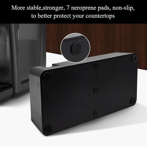 Espresso Knock Box, Black Espresso Tamping Station Fit for Storage 51, 54, 58MM Expresso Tamper, Espresso Machine Accessories with Portafilter Holder (7 in 1) in Saudi Arabia