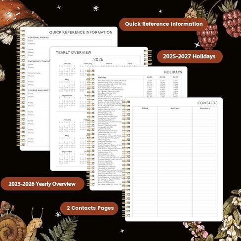 2025 Planner - JAN 2025 - DEC 2025, Planner 2025, Weekly Monthly Planner 2025, 8" x 10", 2025 Calendar Planner with Spiral Bound, Floral in Kuwait
