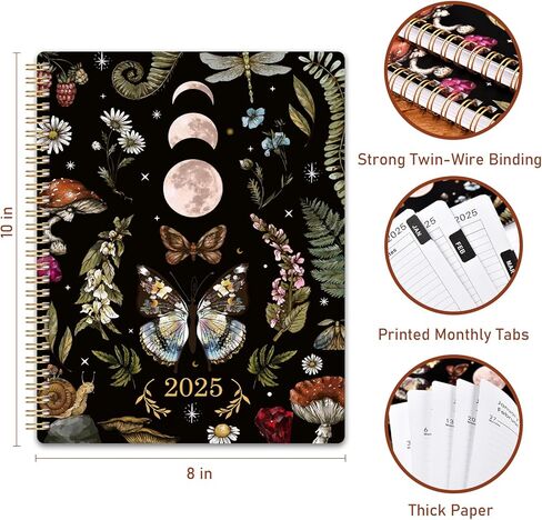 2025 Planner - JAN 2025 - DEC 2025, Planner 2025, Weekly Monthly Planner 2025, 8" x 10", 2025 Calendar Planner with Spiral Bound, Floral in Kuwait