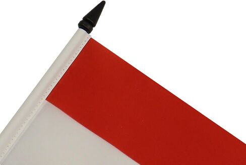 علم طاولة ألبانيا من AZ FLAG مقاس 10.16 سم × 15.24 سم - علم مكتب ألبانيا 15 × 10 سم - عصا وقاعدة بلاستيكية سوداء in Kuwait