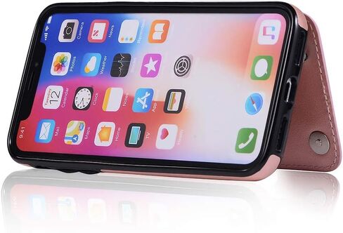حافظة هاتف لهاتف iPhone Xs X 10 10s مع واقي شاشة من الزجاج المقسى وحامل بطاقات وغطاء محفظة جلدي قابل للطي iPhoneX iPhoneXs iPhone10 i PhoneX SX 10x 10xs X حافظات للنساء والرجال باللون الأزرق in Saudi Arabia