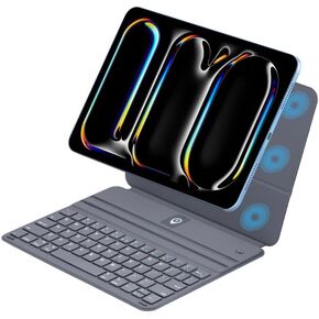 Magnetic Folio Wireless Keyboard Leather Case Cover for 2024 iPad M2/Air/Pro 11/13 2024 Magic-Style,Light Weight Extra Thin,Multi Angle,Bluetooth (iPad Air 11 2024/iPad Pro 11/Air 5/4)