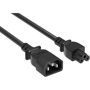 3-Prong 3 Feet Black Power Cord IEC 60320 C14 to IEC 60320 C5, 18 AWG, 10 Amp