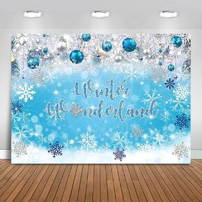 Winter Wonderland Backdrop 7x5ft Winter Snowflakes Birthday Background Party Decorations Winter Snow Onederland Baby Shower Christmas Photography Banner Photo Booth Props