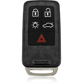 Car Key Fob Remote Keyless Entry Control KR55WK49264 433MHz 5 Button Replacement for 2007-2017 Volvo XC70 V70 V60 V40 XC60 S80 S60
