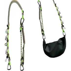 Purse Straps Replacement Crossbody, Paracord Woven Purse Bag Strap Adjustable Heavy Duty Shoulder Strap for Bags Camera Cell Phone Water Bottle Canvas Rope Braided Bag Straps for Longchamp Handbag