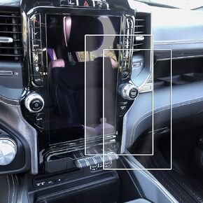 Red Hound Auto Screen Saver 2pc Compatible with Dodge Ram 1500 2500 3500 2019-2020 Uconnect Touchscreen High Clarity Touch Display Protector Minimizes Fingerprints fits 12 Inch (Diagonal) Screen Pair