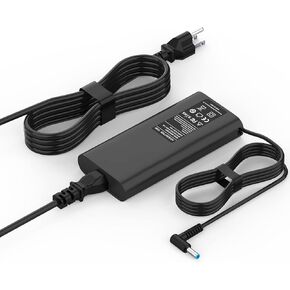 HP 135W 19.5V 6.9A AC Adapter Laptop Charger Fit for HP Spectre 15 x360 Omen 15 17 Pavilion Gaming 15 17 ec0013dx 15-ec0751ms L15534-001 TPN-DA11 TPN-CA13 Power Supply Cord (4.5mm * 3.0mm)