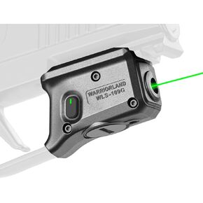 WARRIORLAND Trigger Laser Sight Tailored Fit P365X Macro Green Beam Sight, Gun Sight with Ambidextrous On/Off Switch & Power Indicator, WLS-109G