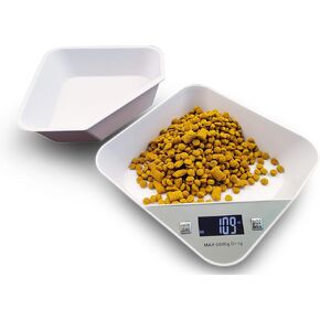 Digital Pet Feeder, Electronic Pet Bowl, Digital Pet Food Dispenser (Twin Bowls Design), Digital Pet Food Scale with Bowl, Electronic Pet Feeder for Cat, Dog, Bird - OROCKO