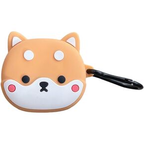 حافظة لهاتف Samsung Galaxy Buds FE(2023)/Buds 2 Pro(2022)/Buds 2(2021)/Buds Pro(2021) Buds Live(2020)، Creative Cute Shiba Inu، مشبك سلسلة مفاتيح قابل للفصل in Kuwait