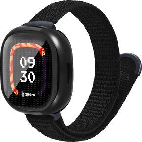 Nylon Band & Case Compatible with Fitbit Ace LTE for Kids, Breathable Braided Wristband Soft Sport Loop Replacement Strap for Google Ace LTE