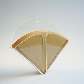 Magnetic Transparent Acrylic Coffee Filter Holder with Wall Mount Hole, Coffee Paper Storage Container for 100pcs Filters