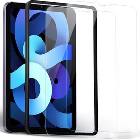 Screen Protector for iPad Air 4 & iPad Air 5 10.9 inches, 2 Packs Tempered-Glass Ultra Clear Scratch Resistant Screen Protector with Alignment Frame