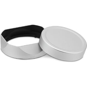 Haoge Silver Metal Square Lens Hood for Fujifilm XF33mm F1.4 R LM WR Lens, Fuji XF23mmF1.4 R LM W,Fujinon XF 16-50mm F2.8-4.8 R LM WR Lens, Bayonet Hood Shade,with Metal Cap Kit,