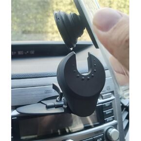 2-in-1 CD Slot & Air Vent Phone Holder for Socket Grips, Compatible with MagSafe Wallet for iPhone and Samsung Devices