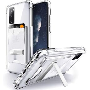 Shields Up for Samsung Galaxy S20 FE Case, Galaxy S20 FE Wallet Case with Stand and Card Holder, Slim Protective Shockproof Transparent Cover for Samsung Galaxy S20 FE - Clear