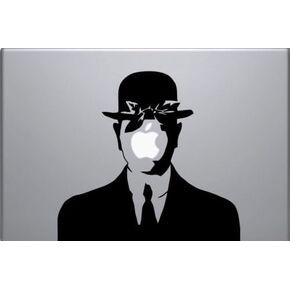 ملصق فينيل للكمبيوتر المحمول Rene Magritte Son of Man ملصق MacBook ملصق فني Apple in Kuwait