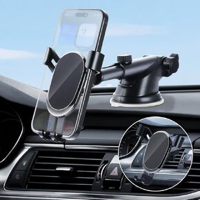 UTEBIT Phone Holders for Your Car Dashboard Windshield Air Vent 3-in-1 Universal Car Phone Mount Thick Case & Heavy Phone Friendly Cell Phone Holder Mount Fit for iPhone 16 15 Pro Max 14 13 12 Android