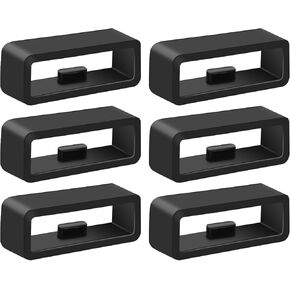 6 Pack Fastener Rings for Samsung Galaxy Watch 7/6/5/4/Active 2 40mm 44mm Bands, Galaxy Watch 6 Classic/5 Pro/Galaxy Watch 3 41mm, Galaxy Watch FE 40mm, Silicone Replacement Security Loop Holder Keeper Retainer