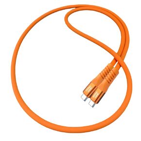 240W USB C to USB C [5FT] Tangerine Fast Charging Cable, USB C 3.2 Gen 2 Silicone Data Cable 20Gbps High Speed Data Transfer with 4K Video,iPhone 15,iPad Air/Mini,Sam-Sung Galaxy S24/S23,PS5
