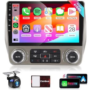 8Core 4G 64G Car Stereo Radio for Chevy Camaro 2010-2015 with 9inch 1280x720P TouchScreen/Wireless CarPlay/Android Auto/32EQ RDS/5.0Bluetooth/63UIs/GPS/WiFi/Canbus/FM DSP/Mirror link AHD Backup Camera
