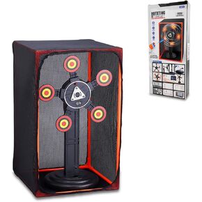 TORMEN Electronic Shooting Target for Nerf Gun Foam Dart,Electronic Rotating Moving Target with Light Sound Effect(5PCS Target+net cage)