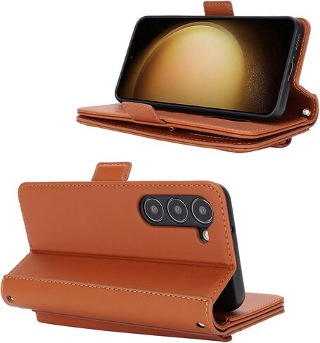 Jaorty for Samsung Galaxy S23 5G Case,Galaxy S23 Wallet Folio Phone Case with Card Holder 6.1 Inch,Premium PU Leather Magnetic Full Protection Shockproof Kickstand Phone Case -Sky Blue in Kuwait