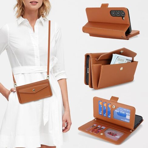 Jaorty for Samsung Galaxy S23 5G Case,Galaxy S23 Wallet Folio Phone Case with Card Holder 6.1 Inch,Premium PU Leather Magnetic Full Protection Shockproof Kickstand Phone Case -Sky Blue in Kuwait