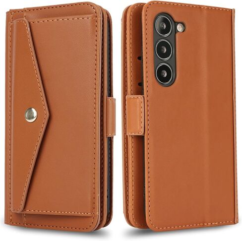 Jaorty for Samsung Galaxy S23 5G Case,Galaxy S23 Wallet Folio Phone Case with Card Holder 6.1 Inch,Premium PU Leather Magnetic Full Protection Shockproof Kickstand Phone Case -Sky Blue in Kuwait