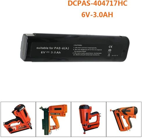 بطارية 3000 مللي أمبير في الساعة PAS 6V ni-mh لاستبدال بطارية paslode 6V 404717 B20544E BCPAS-404717 BCPAS-404717SH 404400 IM200F18 IM350CT IM65A F16، بطارية قابلة للشحن in Kuwait