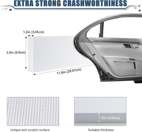 Garage Wall Protector，1/4" Sectional Foam Sticking Car Door Pads Strong Self-Adhesive Water-Tight Car Wall Bumper Guards for Car Door Protector Collision Protection(1 Pack, Black) in Saudi Arabia